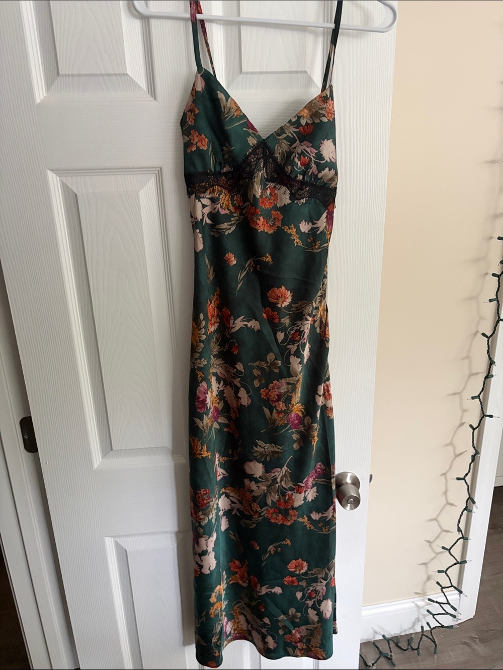 Good Luck Gem Green Floral Dress
